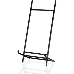 Red Co. 12" Tall Decorative Modern Metal Plate Stand and Art Holder Easel in Black Finish
