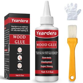 Wood Glue, Professional Furniture Repair Glue, Clear Carpenter Glue, Strong Wood Glue for Crafts, Furniture, Wood Floor and Wood Products (150g/5.1oz)