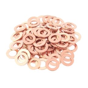 Copper Washers, 150PCS 8 Sizes Copper Metric Sealing Washers Flat Washers Assortment Kit