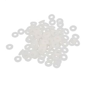 uxcell Nylon Flat Washers 6mm OD M3 ID 0.5mm Thickness Sealing Gasket for Faucet Pipe Water Hose, Clear Pack of 100