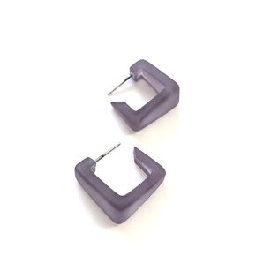 Leetie Lovendale Bermuda Hoop Earrings, Lightweight & Hypoallergenic, Handmade Jewelry for Women, Square Hoop Earrings, USA Made, Vintage Lucite Acrylic, 3/4" Diameter, (Turquoise)
