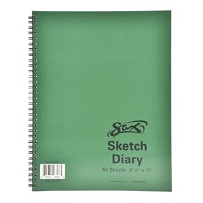 Sax Artists Sketch Diary - 8 1/2 x 11 inches - 50 Sheets per Pad - White