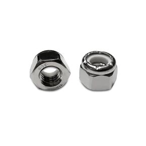 Superior Grade/Type 316 Stainless Steel Nylon Insert Lock Nuts 5/16-18UNC (50 Pack), External 6 Sided Hex Nuts-316 Marine Grade Stainless Steel