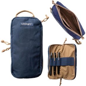 Venture Pouch | Multipurpose Tactical Mini Tool Bag | Durable Water Resistant Waxed Canvas | Dual-Sided Zipper Pouch | for Motorcycle, Bike, EDC, Pen, Pencil, Art, Tech & Travel