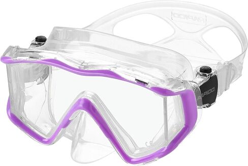 Rapido Boutique Collection Italian Made Full Foot Fins Bundled with Panoramic View Tempered Glass Lens Mask Fin Snorkel Set with Snorkeling Gear Travel Bag in Saudi Arabia