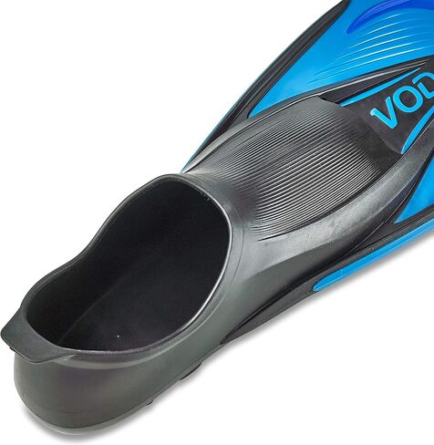 Rapido Boutique Collection Italian Made Full Foot Fins Bundled with Panoramic View Tempered Glass Lens Mask Fin Snorkel Set with Snorkeling Gear Travel Bag in Saudi Arabia