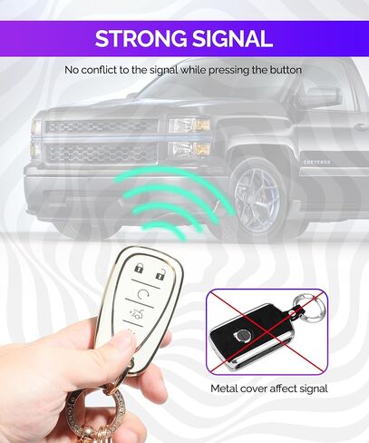RACOONA Car Key Cover,Key Fob Cover,Key Covers for Car Keys,Key Shell with Keychain,Car Key Case Shell Protection,Remote Smart Key Protector,Compatible with Most Car Models(White) (for Chevy a) in Saudi Arabia