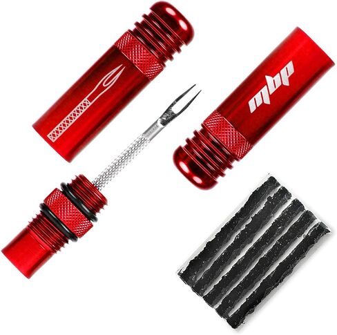 MBP Ultimate Cycling Tubeless Tire Repair Kit for MTB/Road/Gravel/Universal Tubeless Tires - Light Weight Alloy - All-in-ONE Tool - Includes Tire Plugs - Super Compact in Saudi Arabia