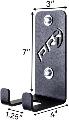 رف تخزين الأثقال المثبت على الحائط من PRx - حامل شريط موفر للمساحة للمنزل وصالة الألعاب الرياضية التجارية، صناعة أمريكية، معدات لياقة بدنية متينة، مثالية للتمرين وإكسسوارات صالة الألعاب الرياضية في المرآب، أسود in Kuwait