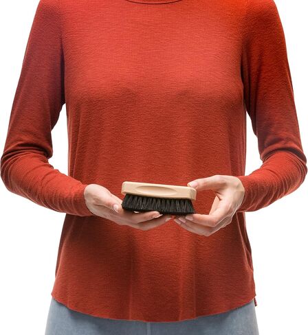 Redecker Natural Dark Horsehair Shoe Shine Brush, Untreated Beechwood Handle, 4-5/7-Inches Long, Made in Germany in Saudi Arabia
