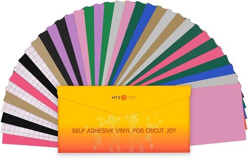HTVRONT 5.5"x12" Smart Permanent Vinyl for Cricut Joy Machine-30 Sheets Permanent Vinyl Bundle & 5 Sheets Transfer Tape for Vinyl Permanent, Assorted Colors Adhesive Vinyl Sheets (Matte Vinyl) in Saudi Arabia