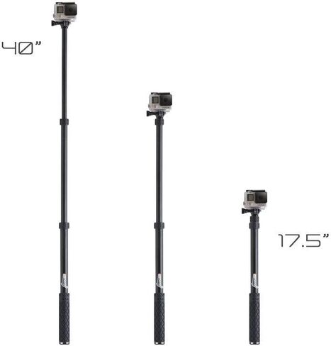 BOOSTplus - عمود تمديد تلسكوبي/Monopod متوافق مع GoPro Hero12 الجديد، وDJI OSMO Action 4: يوسع 17.5 بوصة إلى 40 بوصة in Kuwait