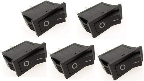 YXQ 5Pcs 2Pin ON Off SPST Mini Boat Rectangle Rocker Switch AC 250V/16A 125V/20A in Saudi Arabia