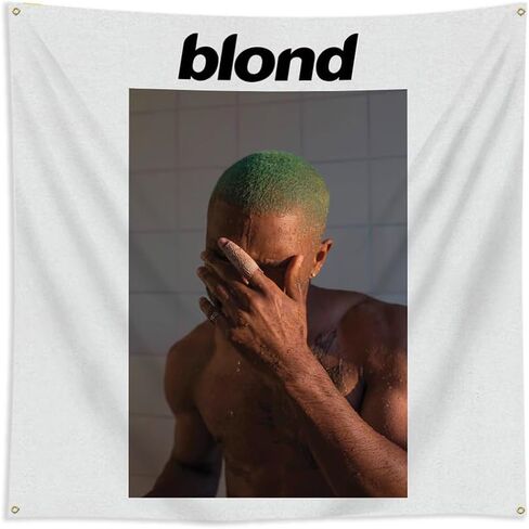 YOXIHOPE Frank Tapestry Ocean Album Cover Flags Blond Posters 4X4 Feet Banner Wall Hanging Decorations with 4 Grommets for College Dorm Party Man Cave Indoor Decor in Saudi Arabia