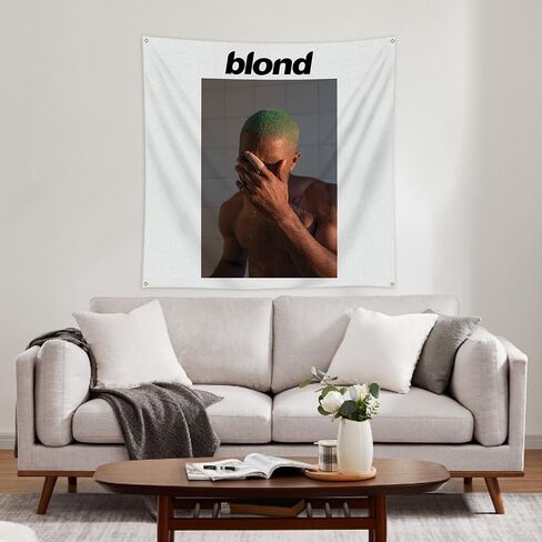 YOXIHOPE Frank Tapestry Ocean Album Cover Flags Blond Posters 4X4 Feet Banner Wall Hanging Decorations with 4 Grommets for College Dorm Party Man Cave Indoor Decor in Saudi Arabia