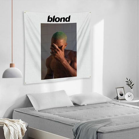 YOXIHOPE Frank Tapestry Ocean Album Cover Flags Blond Posters 4X4 Feet Banner Wall Hanging Decorations with 4 Grommets for College Dorm Party Man Cave Indoor Decor in Saudi Arabia