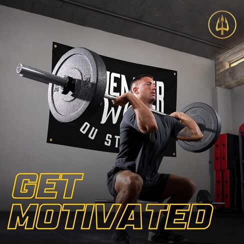 Gold Trident تذكر لماذا بدأت لافتة الصالة الرياضية التحفيزية - ألهم تمرينك بهذه اللافتة - ديكور حائط مثالي للياقة البدنية للصالة الرياضية والنوم - ابق متحفزًا بفن التحفيز الرائع - 3 × 5 أقدام in Kuwait