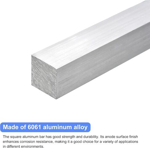 uxcell Square Aluminum Flat Bar, 2pcs 1" Thickness 1" Width 13" Length Square Aluminum Bar 6061 Aluminum Flat Plate, 25 x 25 x 330mm T6511 Solid New Mill Stock in Saudi Arabia