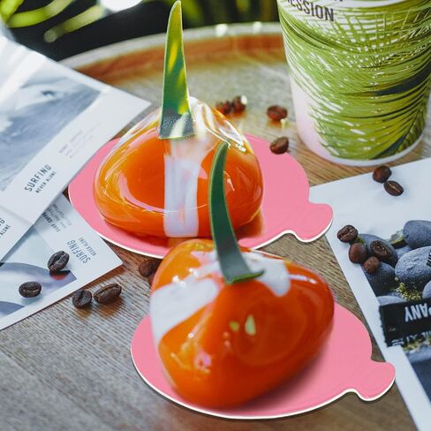 200 قطعة من ألواح الكيك الصغيرة مقاس 3.54 سم، قاعدة كيك صغيرة من الموس الوردي، أطباق ورقية للكعك وحلوى الكب كيك تعرض صينية دائرية وقاعدة معجنات لتزيين الكيك وحفلات الزفاف in Kuwait