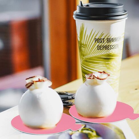 200 قطعة من ألواح الكيك الصغيرة مقاس 3.54 سم، قاعدة كيك صغيرة من الموس الوردي، أطباق ورقية للكعك وحلوى الكب كيك تعرض صينية دائرية وقاعدة معجنات لتزيين الكيك وحفلات الزفاف in Kuwait