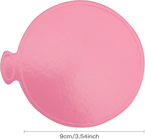 200 قطعة من ألواح الكيك الصغيرة مقاس 3.54 سم، قاعدة كيك صغيرة من الموس الوردي، أطباق ورقية للكعك وحلوى الكب كيك تعرض صينية دائرية وقاعدة معجنات لتزيين الكيك وحفلات الزفاف in Kuwait