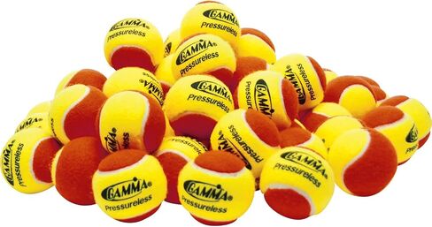 Gamma Sports Pressureless Practice Tennis Balls, 60 Pack, Two-Toned Tennis Training Balls, Yellow/Green, Yellow/Orange, Yellow/Red, Tennis Instructor, Pro, Coach, Visual Aid in Saudi Arabia
