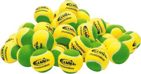 Gamma Sports Pressureless Practice Tennis Balls, 60 Pack, Two-Toned Tennis Training Balls, Yellow/Green, Yellow/Orange, Yellow/Red, Tennis Instructor, Pro, Coach, Visual Aid in Saudi Arabia