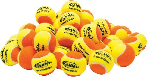 Gamma Sports Pressureless Practice Tennis Balls, 60 Pack, Two-Toned Tennis Training Balls, Yellow/Green, Yellow/Orange, Yellow/Red, Tennis Instructor, Pro, Coach, Visual Aid in Saudi Arabia