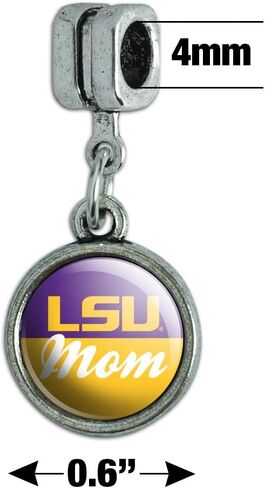 GRAPHICS & MORE LSU Mom Italian European Style Bracelet Charm Bead in Saudi Arabia