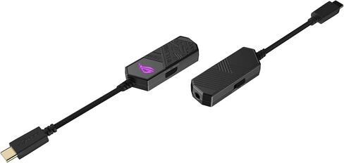 ROG Clavis USB-C إلى 3.5 مم DAC للألعاب مع ميكروفون AI لإلغاء الضوضاء، وتقنية MQA Rendering، وESS 9281 Quad DAC™، ومضخم الصوت، وAura Sync. يتوافق ROG Clavis مع أجهزة الكمبيوتر الشخصية والأجهزة المحمولة وأجهزة الكمبيوتر المحمولة in Saudi Arabia