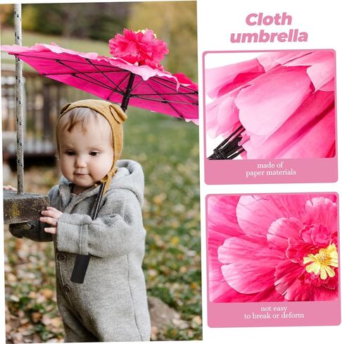 NOLITOY خمر ديكور الاطفال ديكور الرجعية ديكور القماش الرقص مظلة فستان بتصميم حالم القماش مظلة أداء مظلة الكلاسيكية مظلة الطفل الزخرفية زهرة حساسة in Kuwait