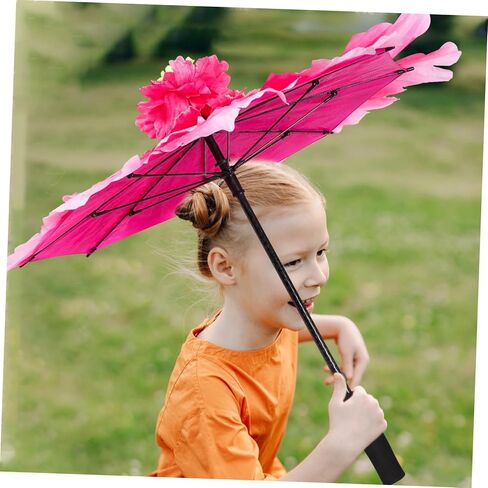 NOLITOY خمر ديكور الاطفال ديكور الرجعية ديكور القماش الرقص مظلة فستان بتصميم حالم القماش مظلة أداء مظلة الكلاسيكية مظلة الطفل الزخرفية زهرة حساسة in Kuwait