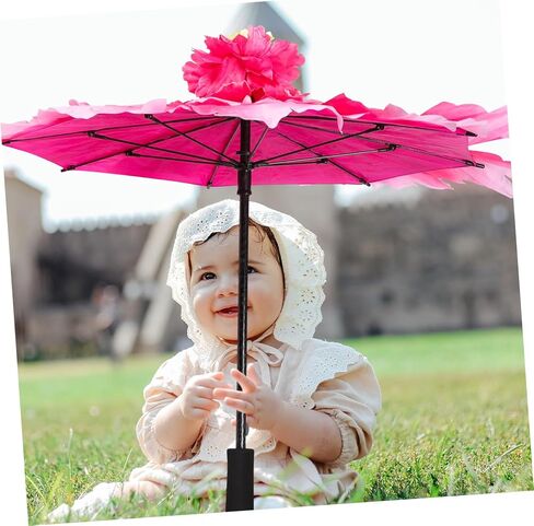 NOLITOY خمر ديكور الاطفال ديكور الرجعية ديكور القماش الرقص مظلة فستان بتصميم حالم القماش مظلة أداء مظلة الكلاسيكية مظلة الطفل الزخرفية زهرة حساسة in Kuwait
