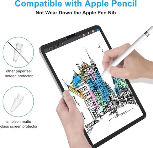 Ambison [عبوة من قطعتين واقي شاشة من الزجاج المقوى غير اللامع متوافق مع iPad 9/8/7th Generation 10.2 بوصة [إطار التثبيت] مضاد للوهج وبصمات الأصابع/مضاد للخدش/خالي من الفقاعات/لا مبهر للكتابة in Kuwait