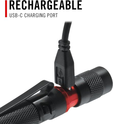 COAST HP3R 500 Lumen Rechargeable LED Penlight with TWIST FOCUS, Black in Saudi Arabia