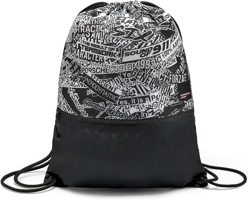 Porsche Motorsport Quoted AOP Pull Bag - Black - One size in Saudi Arabia