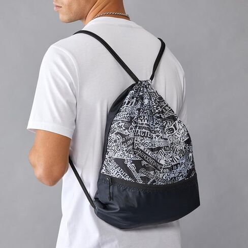 Porsche Motorsport Quoted AOP Pull Bag - Black - One size in Saudi Arabia