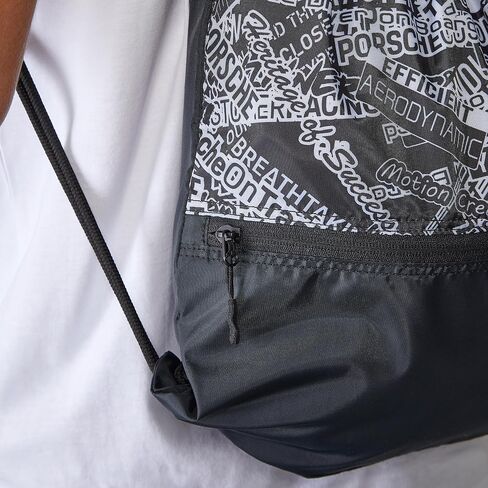 Porsche Motorsport Quoted AOP Pull Bag - Black - One size in Saudi Arabia