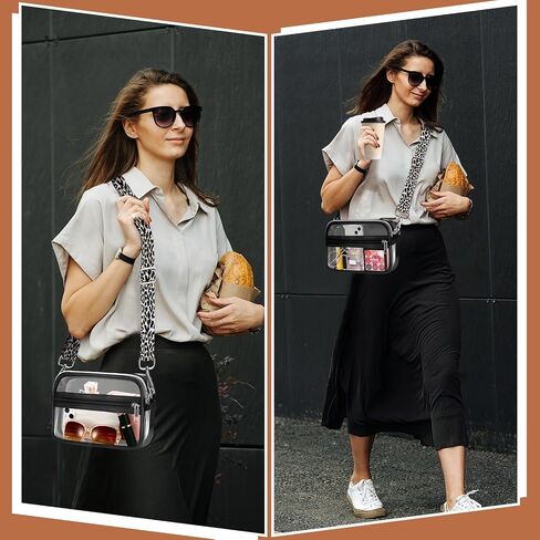Clear Crossbody Purse Bag for Women, Stadium Approved Small Clear Purse TPU Trendy Bag for Concerts Sports Events in Saudi Arabia