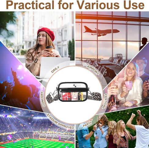 Clear Crossbody Purse Bag for Women, Stadium Approved Small Clear Purse TPU Trendy Bag for Concerts Sports Events in Saudi Arabia
