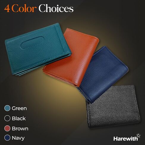 Business Card Holder, Men's License Case, Coin Pocket Included, Magazine Listing, Card Case, Pass Case, Japan Quality, Genuine Leather, Bifold (Black) in Saudi Arabia