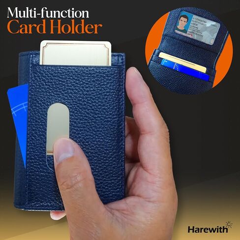 Business Card Holder, Men's License Case, Coin Pocket Included, Magazine Listing, Card Case, Pass Case, Japan Quality, Genuine Leather, Bifold (Black) in Saudi Arabia