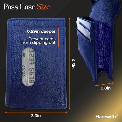 Business Card Holder, Men's License Case, Coin Pocket Included, Magazine Listing, Card Case, Pass Case, Japan Quality, Genuine Leather, Bifold (Black) in Saudi Arabia