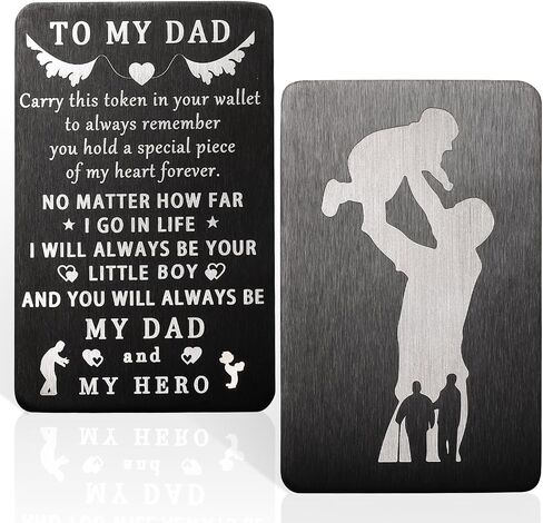 Wallet Card for Dad - Personalized Gifts for Birthday, Valentine's Day, & Father's Day Gift from Daughter or Son, Best Dad Ever, New Dad Keepsake, Unique Gifts for Dad, Dad Gifts from Daughter in Saudi Arabia