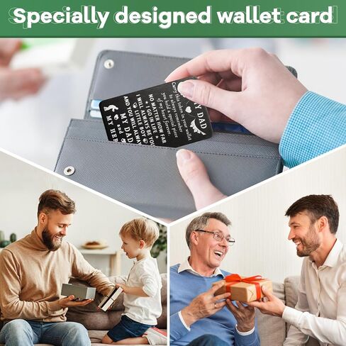 Wallet Card for Dad - Personalized Gifts for Birthday, Valentine's Day, & Father's Day Gift from Daughter or Son, Best Dad Ever, New Dad Keepsake, Unique Gifts for Dad, Dad Gifts from Daughter in Saudi Arabia