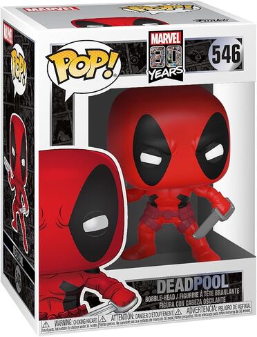 Funko 44154 POP. Bobble Marvel: 80th-First Appearance: Deadpool Collectible Figure, Multicolour, 3.75 inches in Saudi Arabia