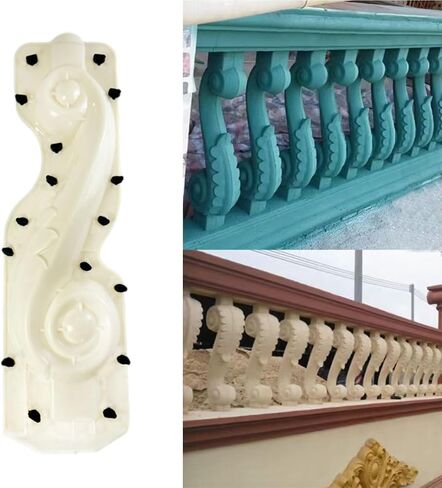 2Pcs/Set Balustrade Mold - DIY Concrete Mold，ABS Precast Railing Column Cement Mold for Garden Decor Crafting in Saudi Arabia