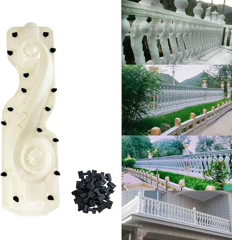 2Pcs/Set Balustrade Mold - DIY Concrete Mold，ABS Precast Railing Column Cement Mold for Garden Decor Crafting in Saudi Arabia