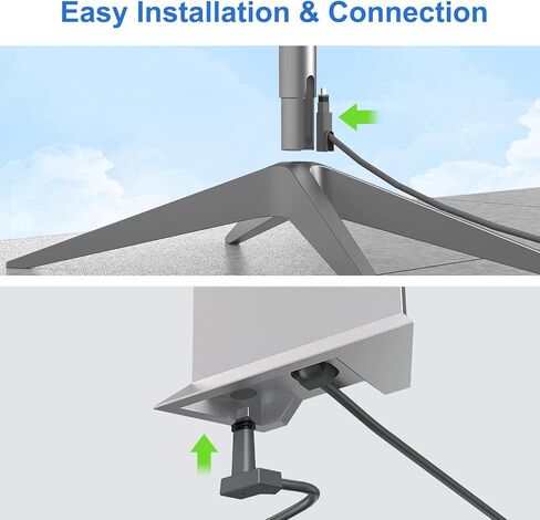 كابل BELSYNGA Starlink بطول 150 قدم (46 مترًا) للقمر الصناعي Starlink المستطيل V2، كابل بديل Starlink للقمر الصناعي V2، كابل تمديد Starlink مقاوم للماء ومقاوم للمطر لجهاز التوجيه الشبكي Starlink، رمادي in Kuwait