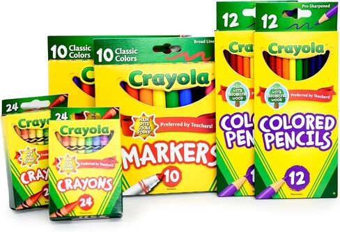 حزمة العودة إلى المدرسة الضخمة - مثالية لأسرة متعددة الأطفال - 154 قطعة in Kuwait